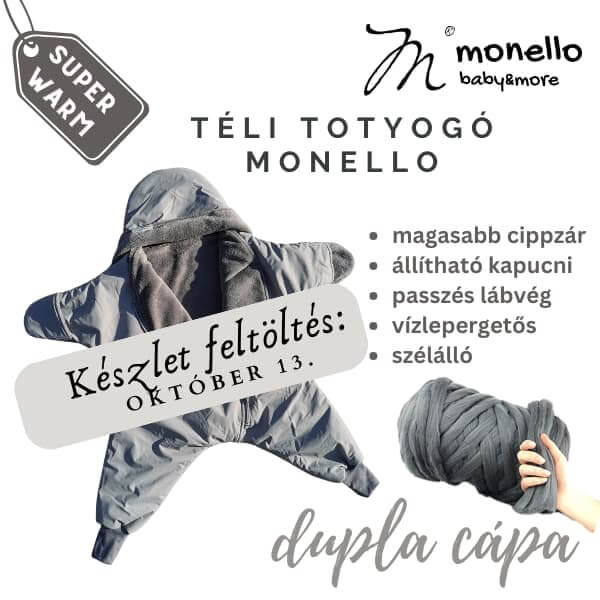 Téli totyogó Monello babacsillag, Monello baby&more Babamelegítő Kiscsillag, Superwarm Totyogó Monello