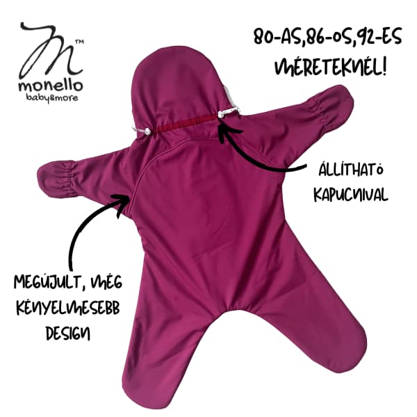 softshell monello, szélálló monello, szélálló baba overál, szélálló gyerek overál, kisbaba overál, gyerek overáll, overall, baba overall, újszülött overall, kocsizsák, monello baby&more, babacsillag