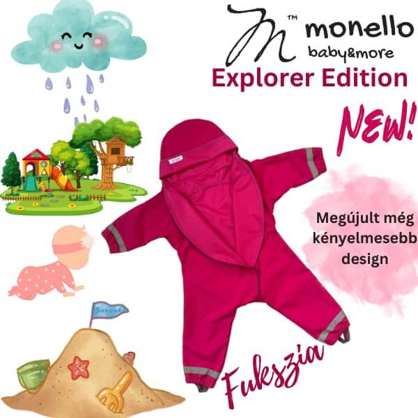 felfedezo monello, vízálló monello, vízálló overáll, gyerek overáll, esőkabát, gyerek vízálló ruha, monello baby&more, vízálló babacsillag, monello csillag, totyogó monello, ovis méret, bölcsis méret